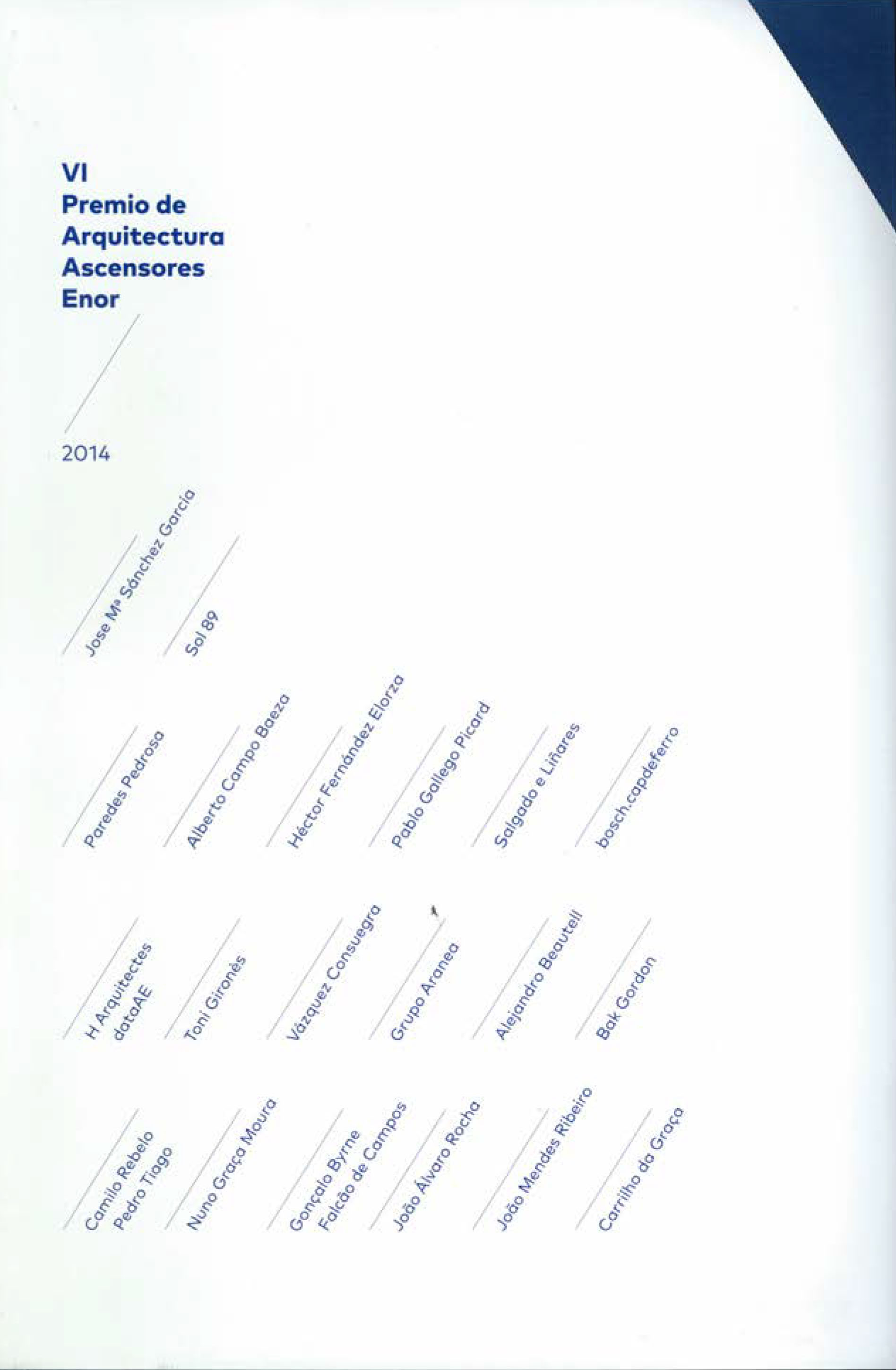vi architecture awards ascensores enor (catalogue)